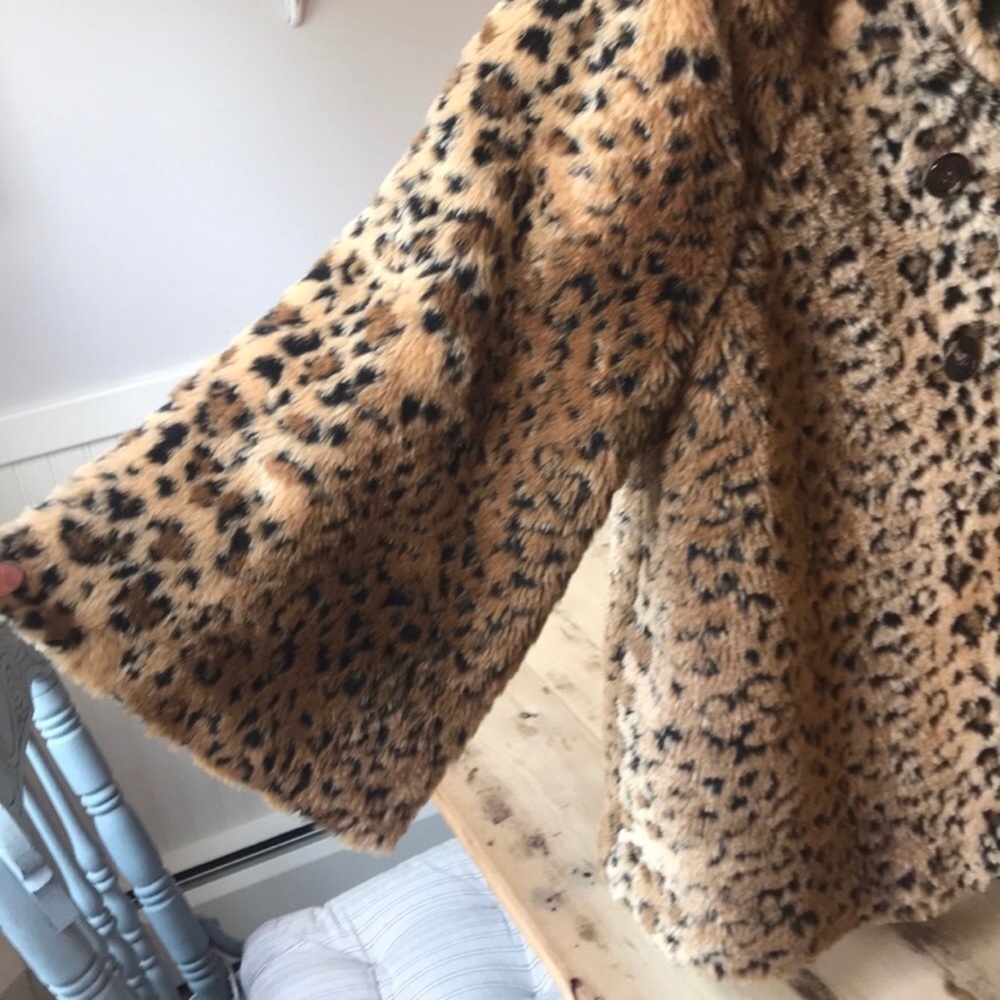 Free People Leopard Jacket Large - Picture 4 of 5